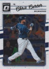 2017 Donruss Optic #114 Chris Carter Milwaukee Brewers Baseball Card