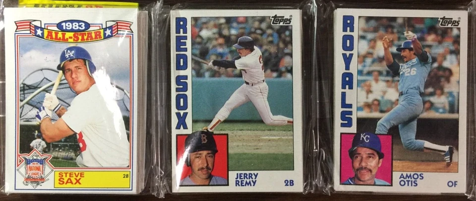 Topps Rack Pack 1984 Bob Watson, Ron Reed, Tom Niedenfuer, Amos Otis Showing Foto 3 de 4