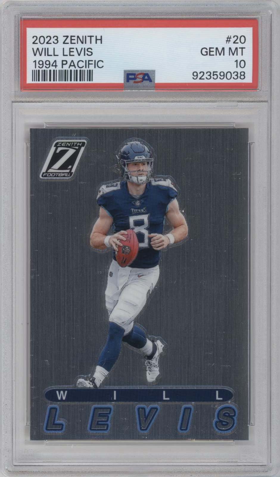 Will Levis Panini Zenith 1994 Pacific #20 Base