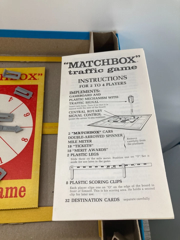 Vintage Matchbox Traffic Board Card Game No Cars Fred Bronner FB 5 Retro Toy 68 - Image 3 of 4