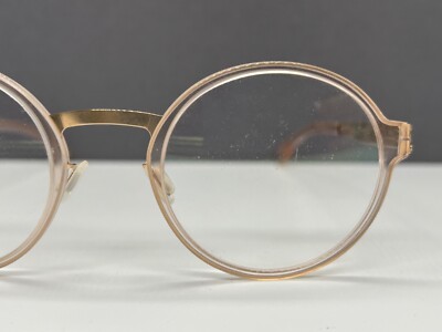 ic Berlin Brille Herren Damen Rund Transparent Gold Groß L XL Felix L.  NP:499 