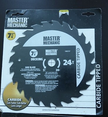 Master Mechanic 7-1/4'' 24 Tooth Decking Combination&Rip Circular Saw Blade 19875