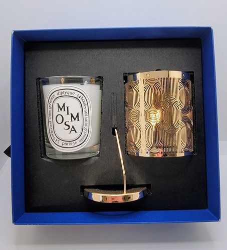Diptyque Lantern Set With Mimosa Candle 6.5oz New in Box