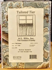 A.L.Ellis,Inc. Tailored TIER  (68" x 36”) Valerie T846 Paisley Floral Green 