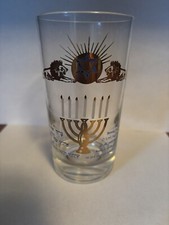 Hanukkah Glass Menorah Jewish Hebrew Holiday Beverage Drinking