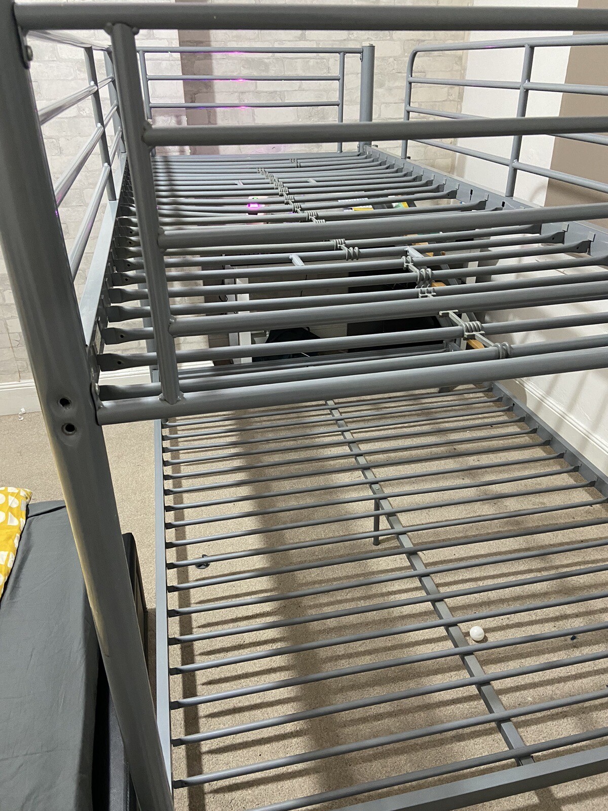 Triple Metal Sleeper Bunk Bed Grey IKEA eBay