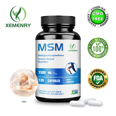 MSM Methylsulfonylmethane 1500mg - Joint, Bone, Skin & Nails Health, Mobility