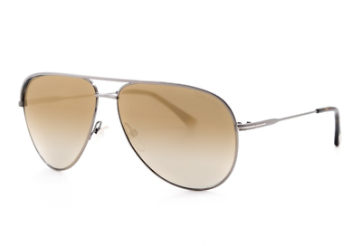 New TOM FORD TF466 13C Erin 61mm Gunmetal Aviator Sunglasses Italy