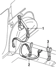 Genuine Ford Lap & Shoulder Belt F5RZ-54611B68-D