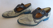 JOHN FLUEVOG ORLANDO FLORAL BUCKLE LEATHER FLAT, SZ 6.5