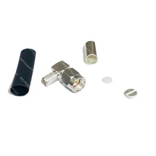 Silver SMA Male Angle plug crimp Connector for LMR200 RG58 RG142 RG400 LMR195 US