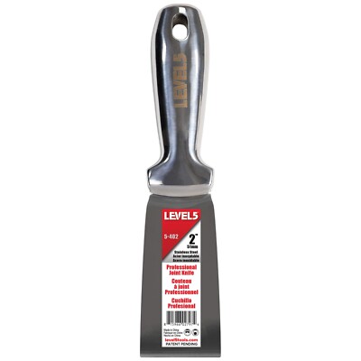 LEVEL5 Drywall Tools 2'' Stainless Steel Joint Knife with Welded Handle | 5-402