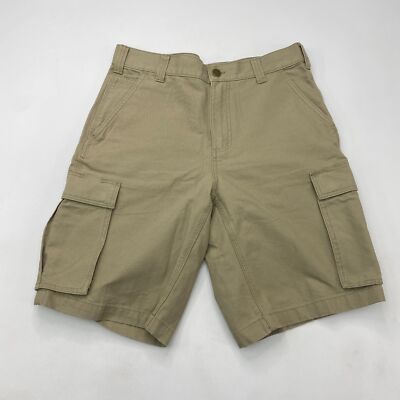 Amazon Essentials Cargo Shorts Mens 31 Tan Flat Front Multi