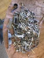 1983 Yamaha XVZ 1200 XVZ1200 misc hardware chassis engine mount bracket bolt nut