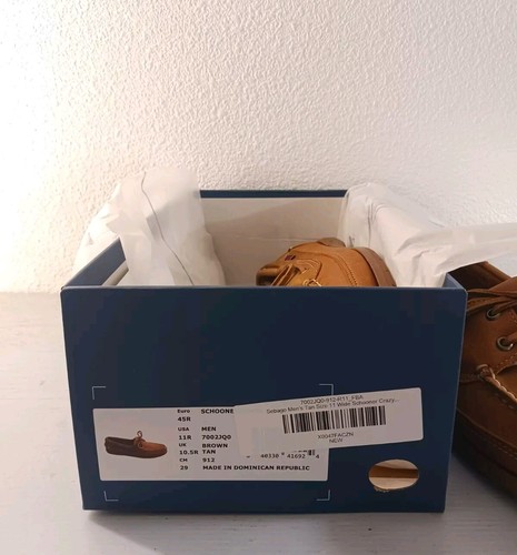 Sebago Schooner Crazy Horse Vintage Lederschuh Herren Docksides NEU Größe 11 - Bild 10 von 12