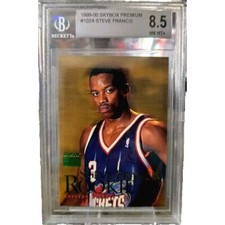 1999 STEVE FRANCIS Skybox Premium Green Foil Rookie Beckett 8.5 W/ 9.5 Centering