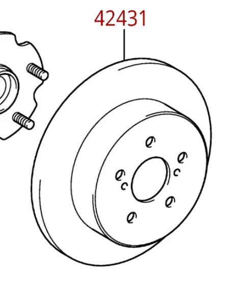 Conjunto de rotores dianteiros e traseiros Scion tC 2013 original do fabricante original de equipamento original - Imagem 2 de 2