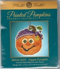 Painted Pumpkins Hippie Pumpkin Charmed Ornament Glass Bead Kit by Mill Hill