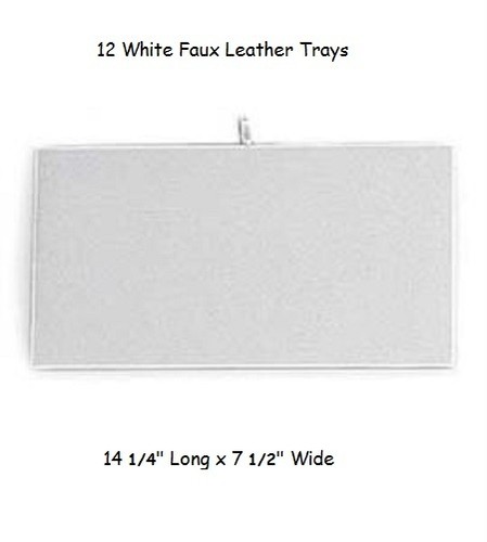 Set 12 Cialde Inserti Gioielli Vassoio Fodere Bianco Espositore Organizer 14 1/4 X 7 1/2” - Foto 11 di 11