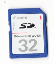 Canon Genuine 32MB MEGABYTE SDC-32M SD Camera Memory Card