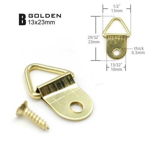 25pcs Triangle D-ring Picture Photo Painting Frame Wall Hook Hanger with Screw - Picture 11 of 17