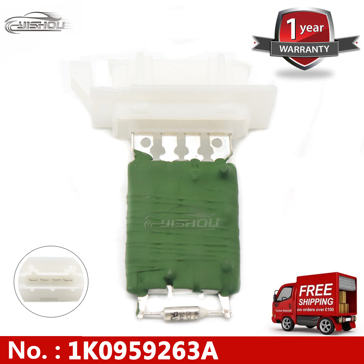 Blower Motor Heater Fan Resistor for VW Caddy Passat Jetta Golf 1K0959263A Blower Motor Heater Fan Resistor for VW Caddy Passat Jetta Golf 1K0959263A