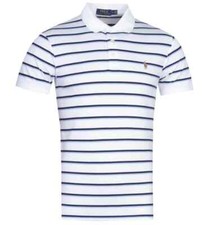 Polo Ralph Lauren Men  s Stripe Interlock Custom Slim Fit S/S Polo Shirt