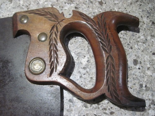 Simonds 24" Hand Saw Pat DEC 27th 1887-Deep Carved Wheat -Blade 10 - Picture 2 of 11