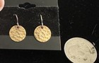 Artisan Sterling Silver Hooks Hammered Brass  Circle Drops Hook Southwestern — photo 3