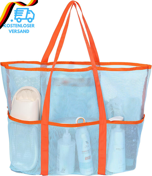 48L Mesh-Strandtasche, Strandtasche Xxl Groß Familie Faltbar Ultraleicht Badetas-image