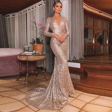Long Sequin Maxi Dress Size Small