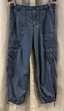 American Eagle Baggy Jogger Jeans Womens Size 10 Wide Adjustable Leg Cargo