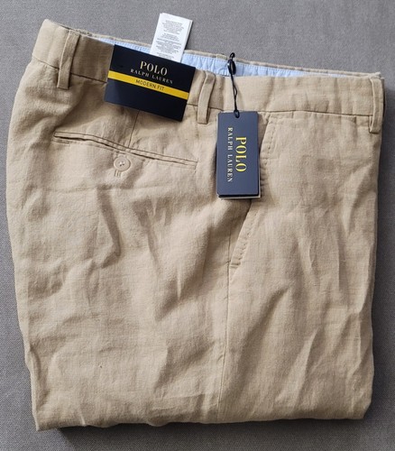 $698 Polo Ralph Lauren Mens Tan Soft Modern Fit Linen 2 Button Suit Size 42 Long - Picture 7 of 23