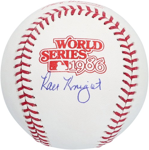 Ray Knight New York Mets Signed 1986 World Series Logo Baseball