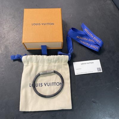Pre-Loved Louis Vuitton The Digit Armband schwarz Damier Ardoise Herren - nie getragen