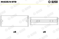 Glyco H1325/5 Std Kurbelwellenlager FüR Vw Audi Skoda Seat