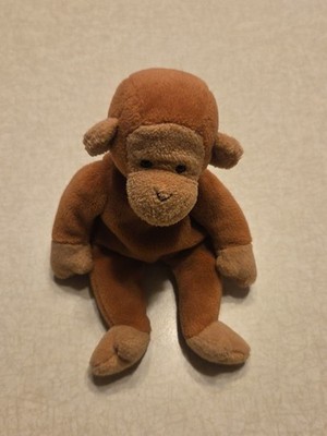 Ty Beanie Babies Plush 6'' Bongo Monkey Brown
