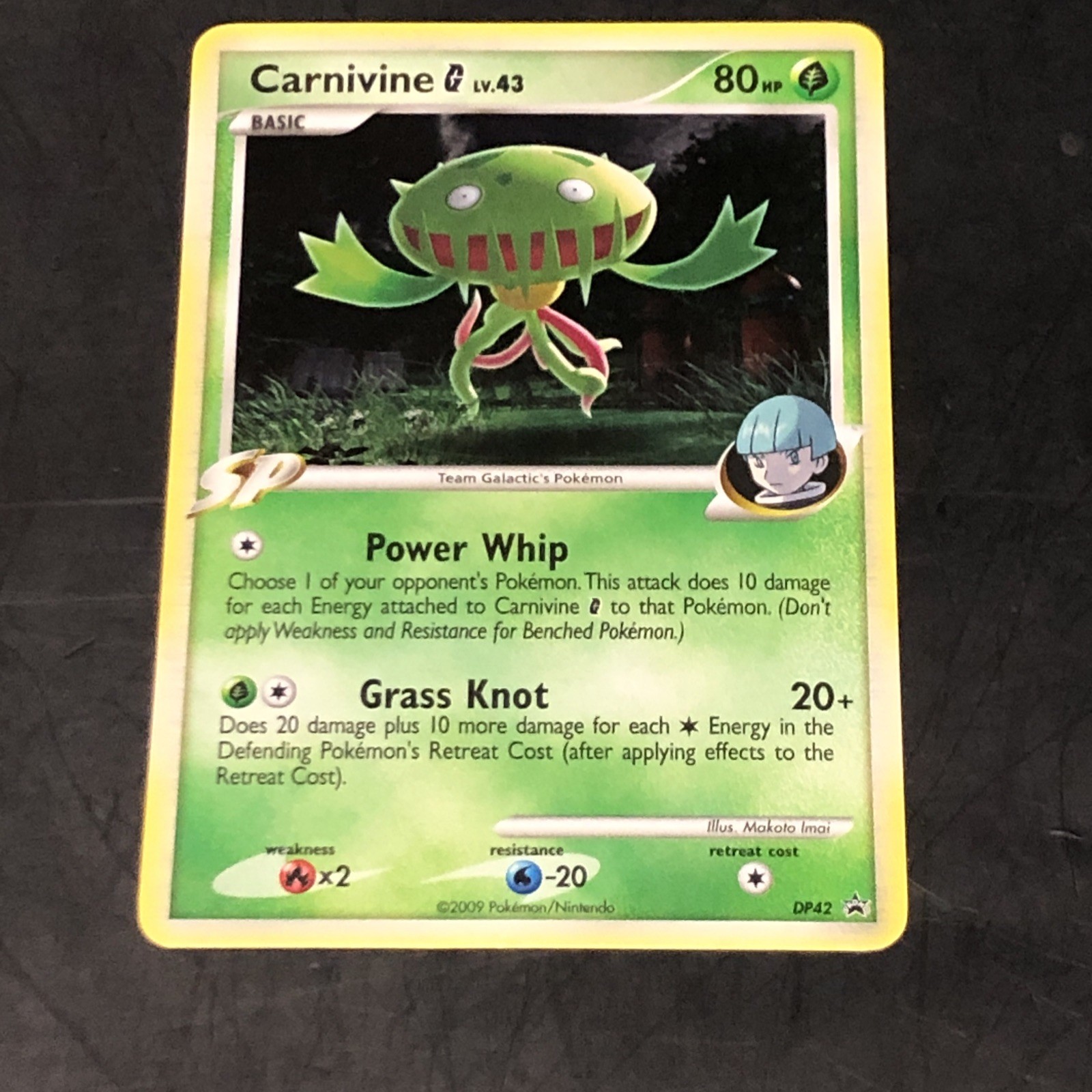 Team Galactic Carnivine Reverse Holo DP42 Black Star Promo Pokemon Card