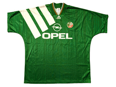 アンブロ　ヴィンテージ　Maglia　XL　フットボール　サッカー Vintage Ireland FAI Soccer Jersey Mens 44-46 XL Green Opel Adidas