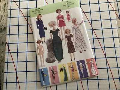 Vogue 7421 Barbie Doll Clothes Pattern 