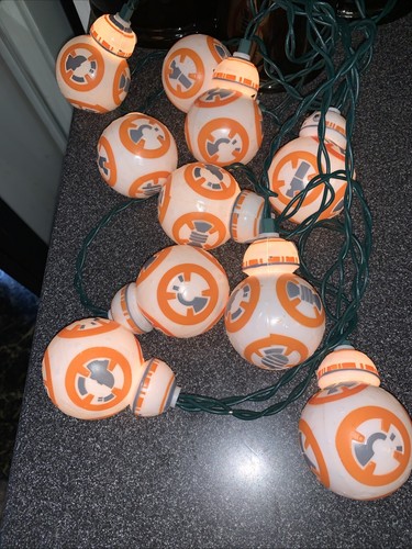 Star Wars BB8 Kurt Adler Christmas String Lights Set of 10 Tested Working - Picture 1 of 4