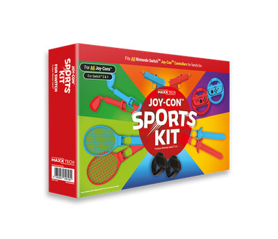 Maxx Tech Joy Con Sports Kit Nintendo Switch 1 & 2 Tennis Golf Lenkrad