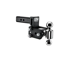  Tow & Stow Adjustable Trailer Hitch Ball Mount - Fits 2" Receiver, Dual Ball 