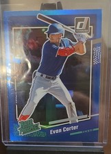 2023 Panini Donruss - Rated Prospect Evan Carter #42 Holo Blue (RC)
