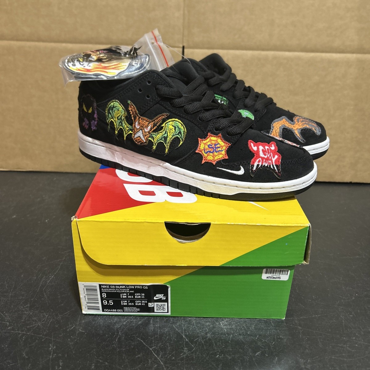Nike SB Dunk Low Pro QS NECKFACE DQ4488-001 MENS SIZE 8 BRAND NEW