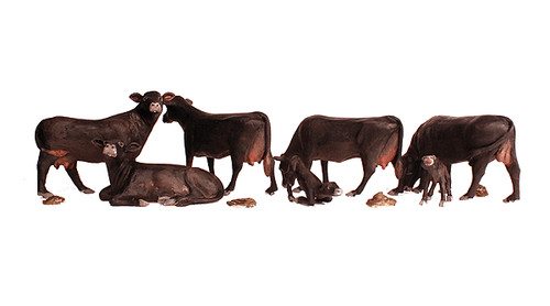 Woodland Scenics 2217 escala N acentos escénicos paquete vacas Angus negras (7) | Zustand: New