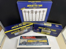 AMERICAN FLYER Track Accessory Lot / 4 New Pieces Truss Bridge, Telephone Poles