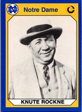 Knute Rockne 1990 Collegiate Collection Notre Dame #70 Notre Dame Fighting Irish