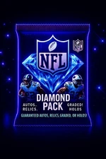 NFL Mystery Card Pack with 3 Guaranteed Autos Relics Numbered or holo per pack