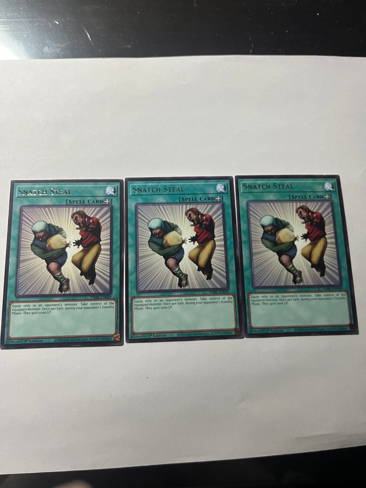 3x Snatch Steal PHRE-EN049 Phantom Revenge 1st Edition - Rare